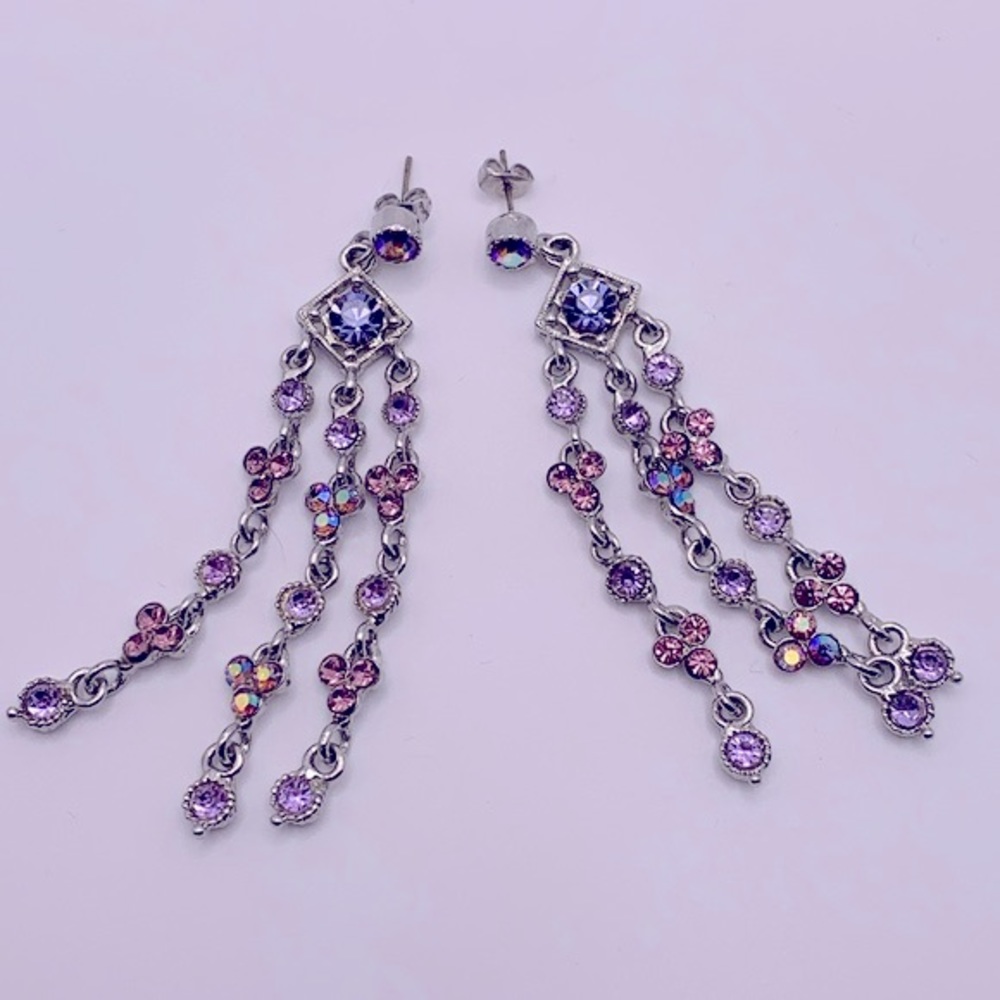 💝Sparkly Rhinestone Chandelier Earrings NWOT